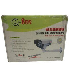 Q-See Weatherproof Outdoor CCD Color Camera Kit W Built-in Heat blower QS2350C